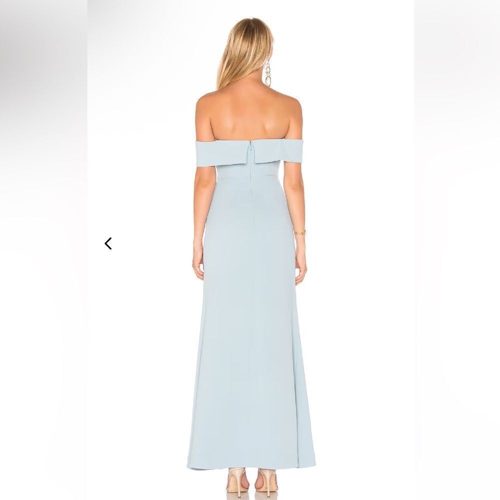 NEW Lovers + Friends Danica Strapless Gown Silver Blue Size Small - Picture 3 of 9